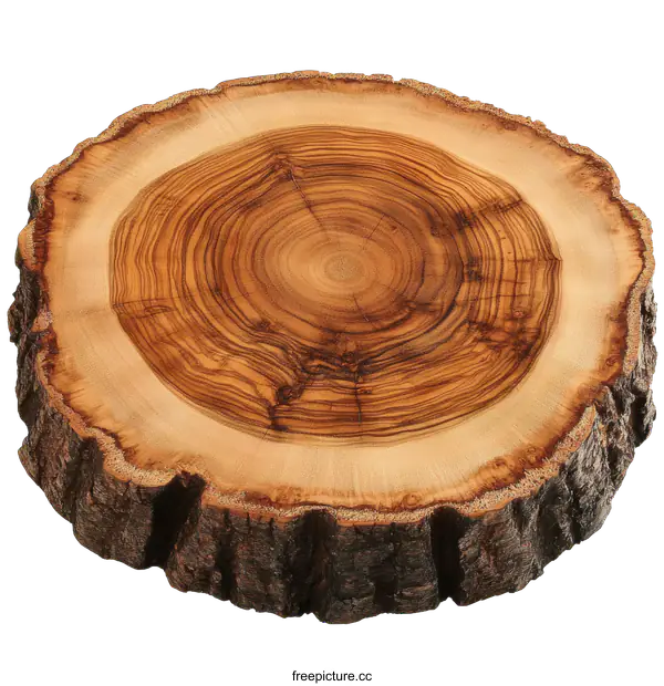 [Transparent Background PNG]Natural Wooden Cutting Board Slice