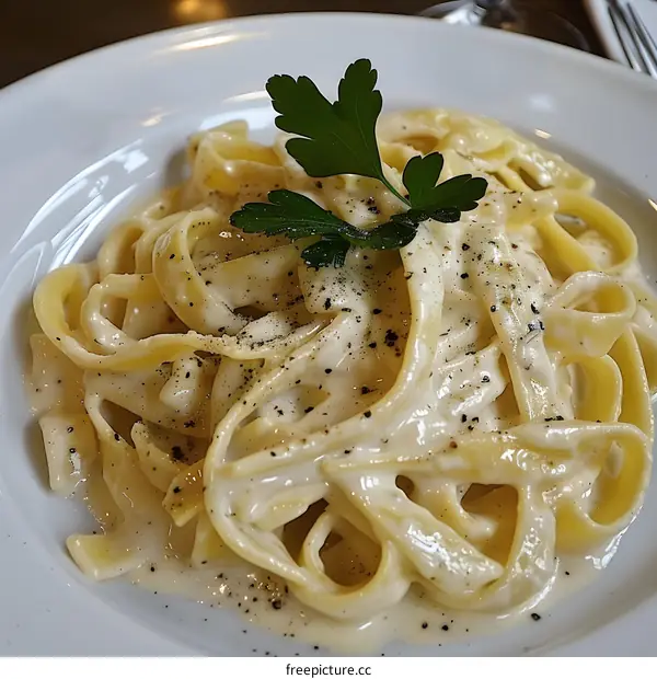 Delicious Fettuccine Alfredo Pasta Dish