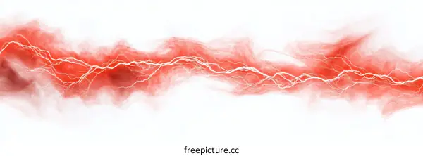 Abstract Red Lightning Illustration