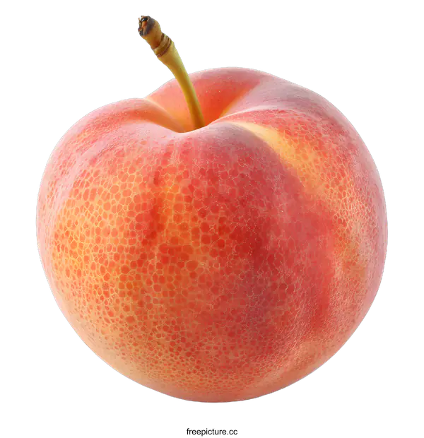 [Transparent Background PNG]Fresh Red Peach Isolated on White Background