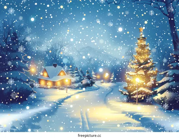 Christmas Snow Scene