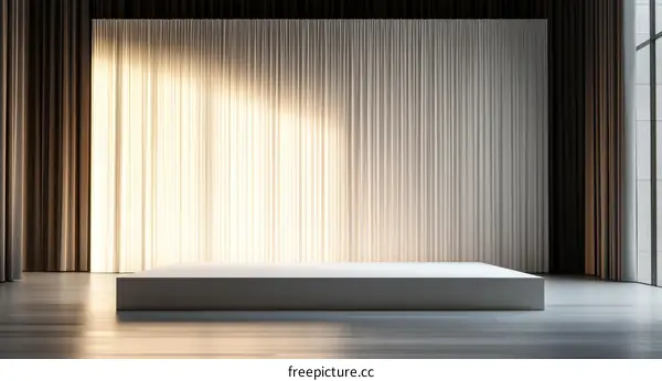 Empty Stage with Light Drapes