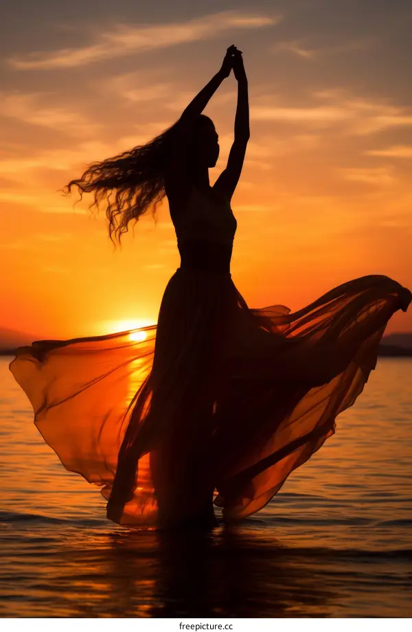Dancing in the sunset