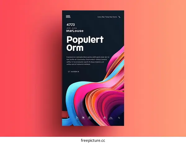 Abstract Colorful Swirling Lines for Website Design