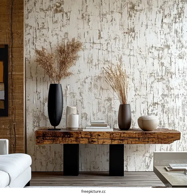 Rustic Modern Living Room Console Table