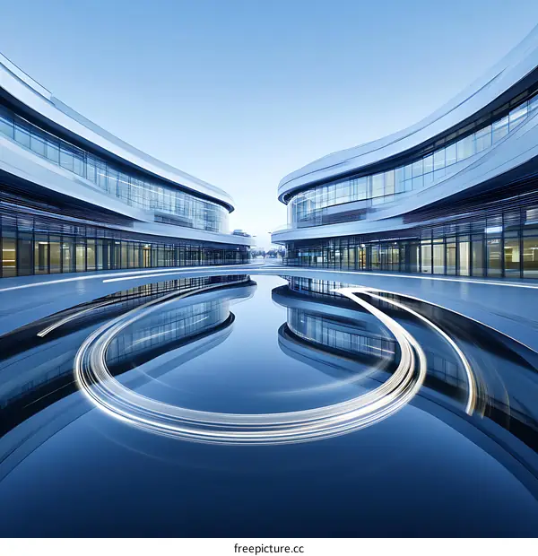 Modern Architectural Design with Water Feature