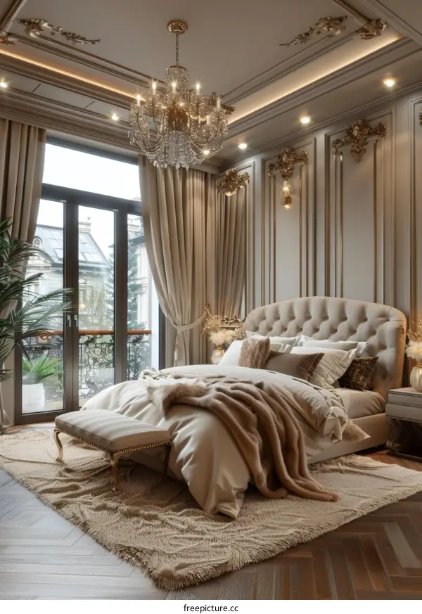 Luxury Beige Bedroom Interior Design