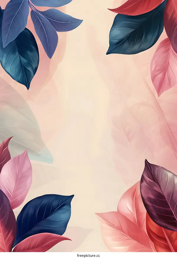 Abstract Background With Colorful Leaves
