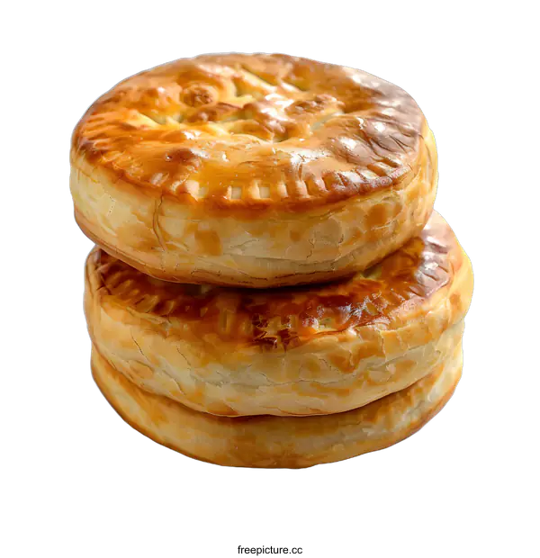 [Transparent Background PNG]Two Stacked Round Pastries