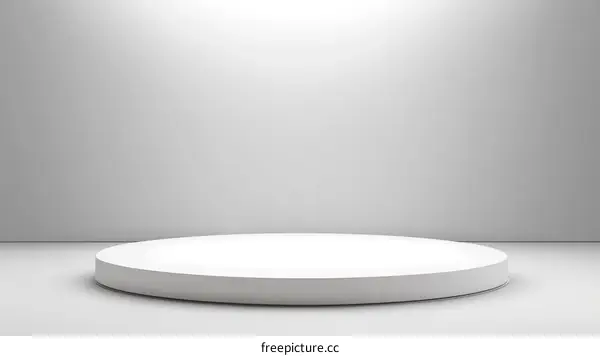 Modern Minimalist White Round Display Platform