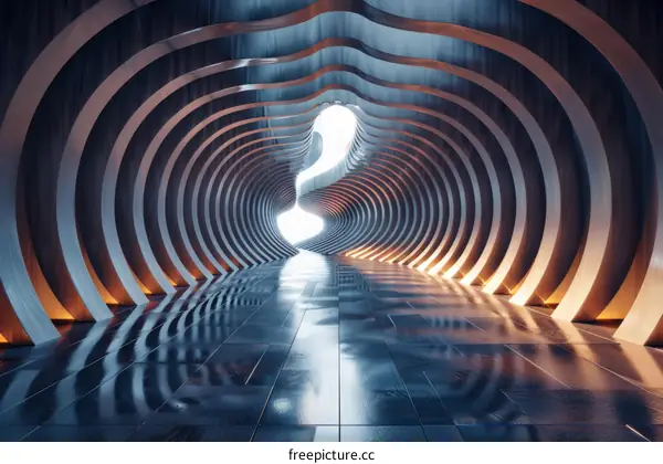Futuristic Architectural Tunnel Corridor