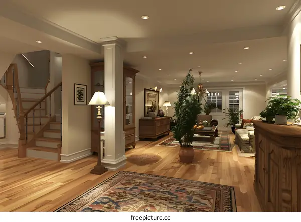 Stairway to the living room