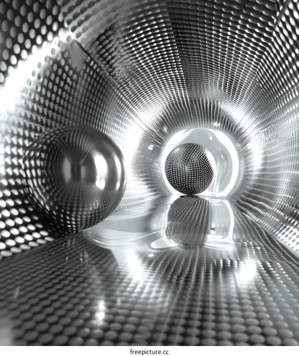 Glowing Sphere at the End of a Tunnel