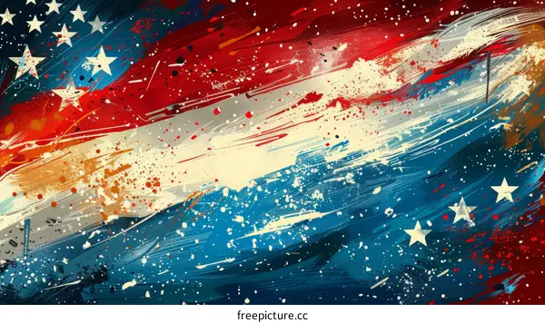 Artistic depiction of the American flag