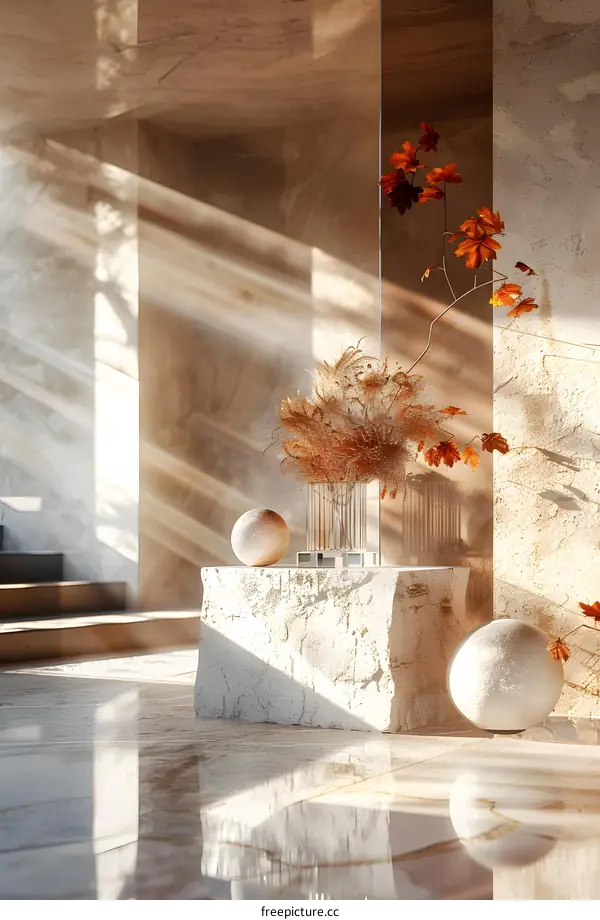 Vase in the light and shadow