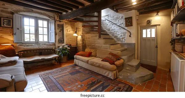 Stairway to the second floor of the house