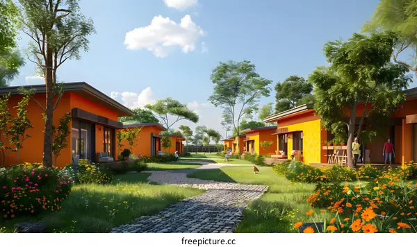 Modern Orange Vacation Homes