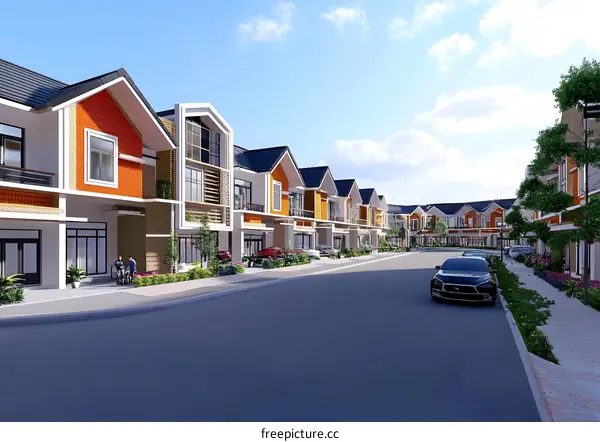 Modern Townhouse Architecture Design