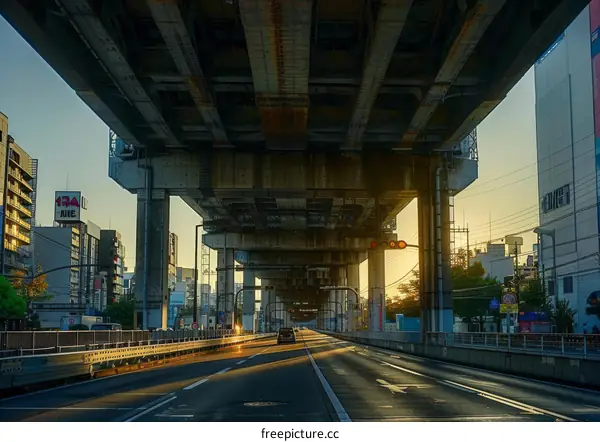 The Road Under the City Bridge