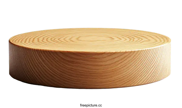 [Transparent Background PNG]Wooden Round Cutting Board Display
