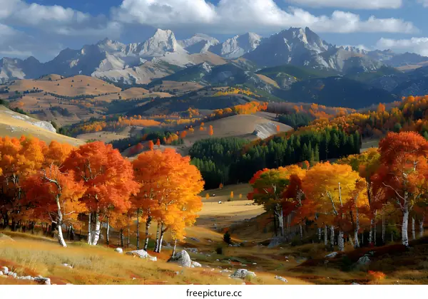 Autumn mountain landscape
