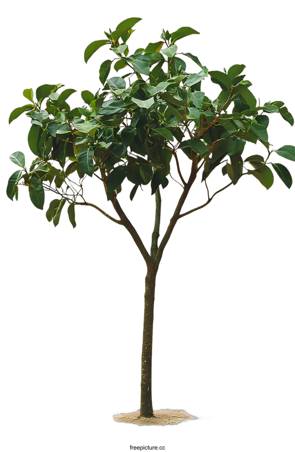 [Transparent Background PNG]Isolated Small Tree With Green Leaves On White Background