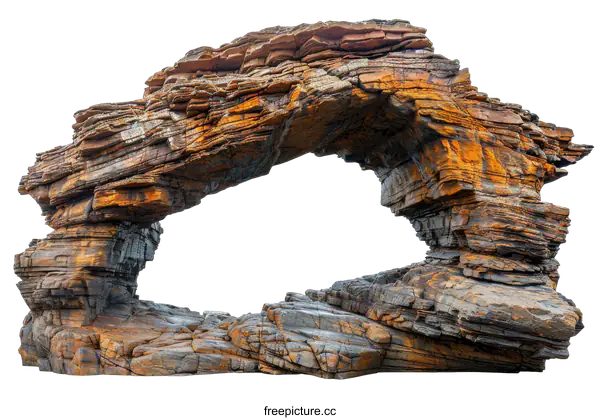 [Transparent Background PNG]Isolated Rock Formation with Archway