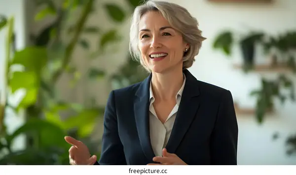 Smiling Confident Businesswoman in Office