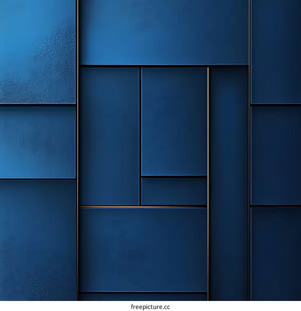 Abstract Geometric Pattern Design in Deep Blue