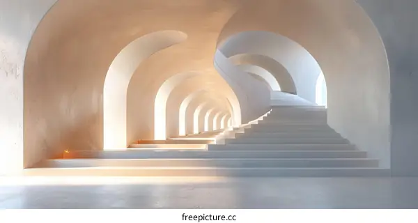 Abstract Architectural Pathway Illustration