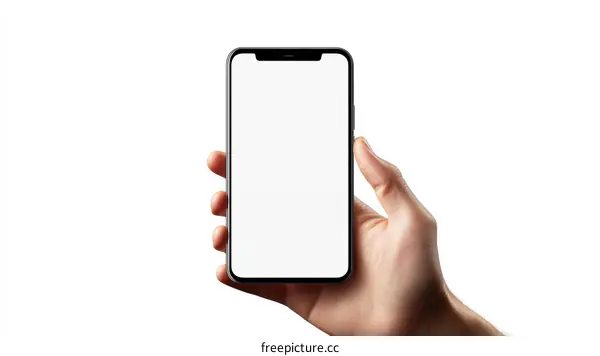 Smartphone held by a person