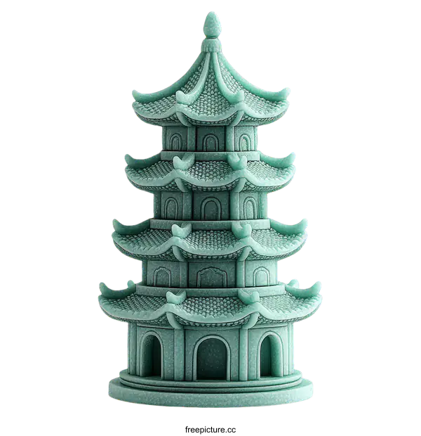 [Transparent Background PNG]Decorative Chinese Pagoda Model
