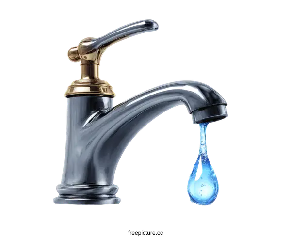 [Transparent Background PNG]Water Faucet Droplet Water Conservation