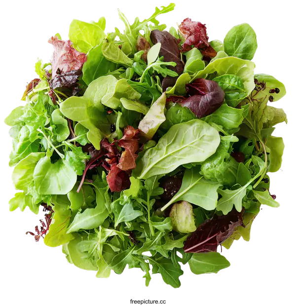 [Transparent Background PNG]Assortment of Fresh Mixed Greens
