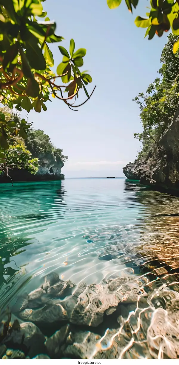 Clear Calm Water in the Lagoon