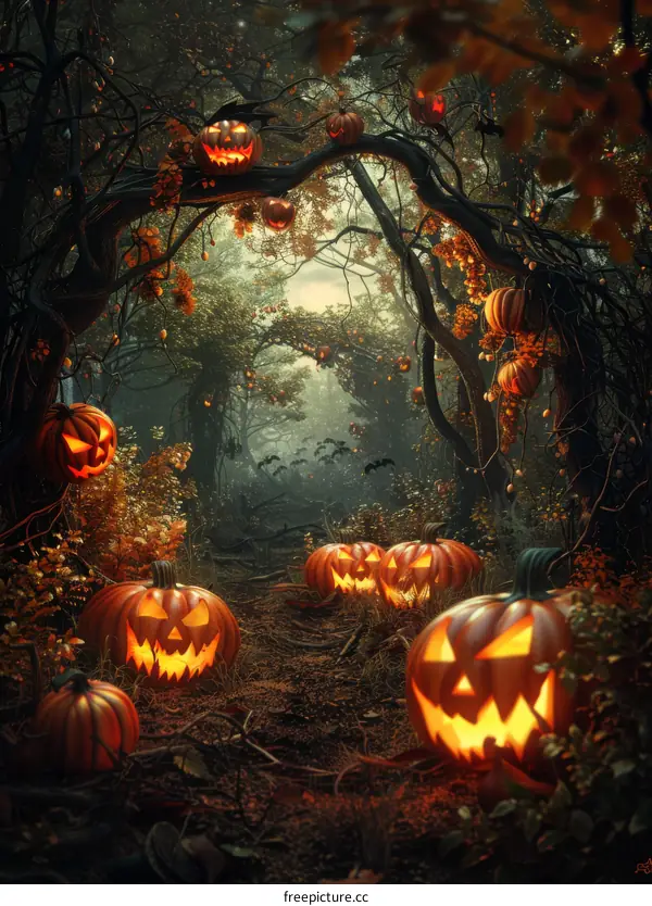 Spooky Pumpkin Forest - Halloween Night