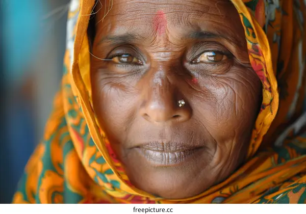 Close-up Portrait of an Elderly Woman