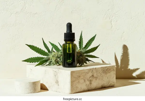 Cannabis Oil Skincare Product Display