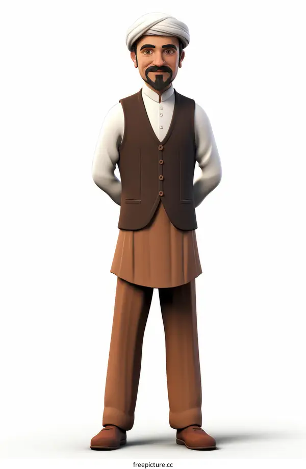 Middle Eastern man in traditional clothing