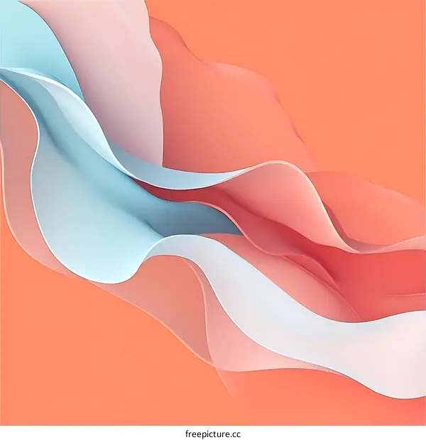 Abstract Colorful Wavy Lines Digital Art
