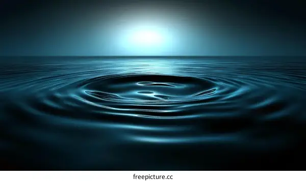 Still Water Ripples Under Moonlight