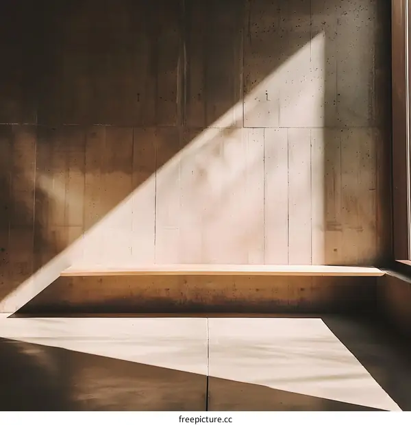 Sunlight Streaming Through Window In Minimalist Interior