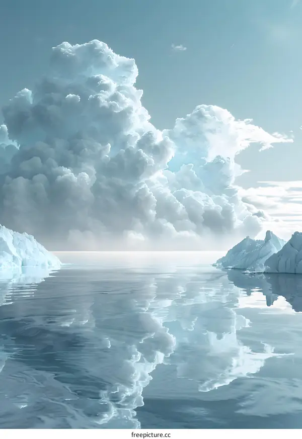 Icebergs and ocean