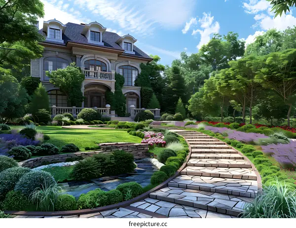 Luxury house and garden