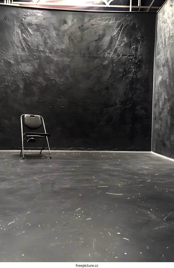 Black and White Room with Chair