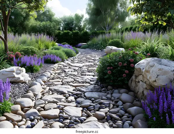 Cobblestone Garden Path