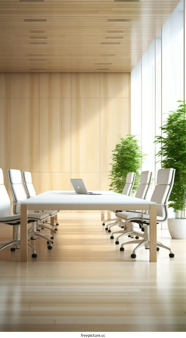 Modern Office Design: Conference Room With Big Windows