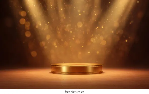 Golden Award Stage Background Illustration