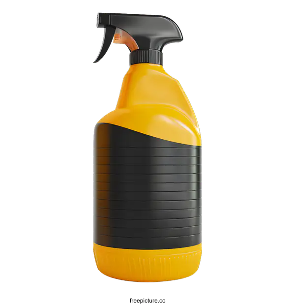 [Transparent Background PNG]Yellow And Black Spray Bottle Mockup
