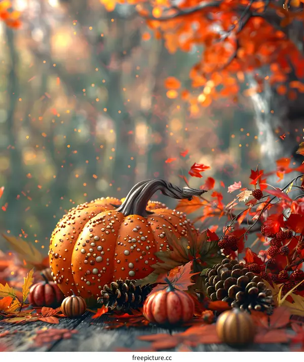 A Pumpkin in Autumn